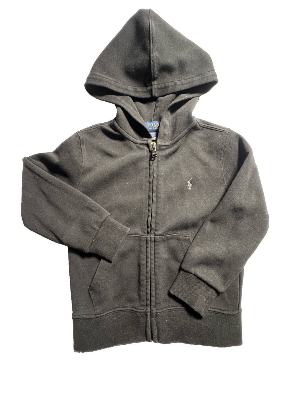Polo Ralph Lauren Toddler 4T Full Zip Black Hoodie Sweatshirt Classic Pony Logo